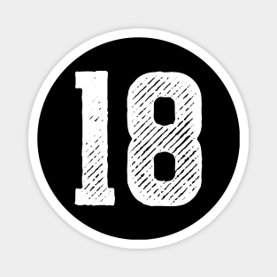 Rough Number 18 Magnet